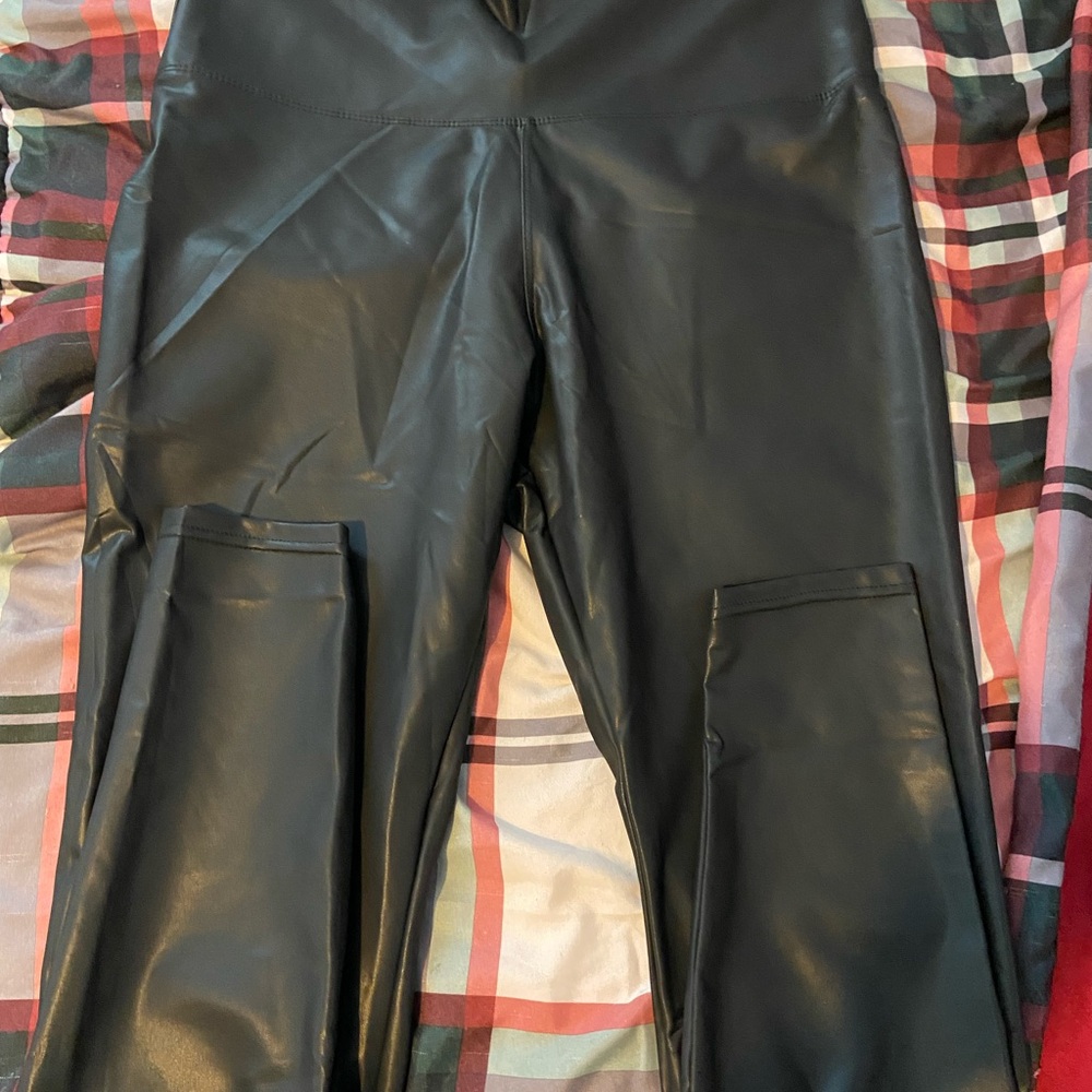 Black Faux Leather Leggings